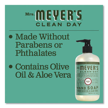 Mrs. Meyer's® Clean Day Liquid Hand Soap, Basil, 12.5 Oz freeshipping - TVN Wholesale